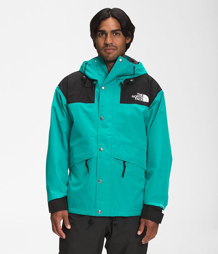 The North Face Regenjas Heren Retro 1986 Futurelight™ Mountain TMZV36729 - Groen/Zwart